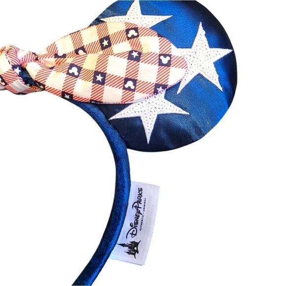 Disney Blue and Red Minnie Mouse Ears Headband - Picture 5 of 5